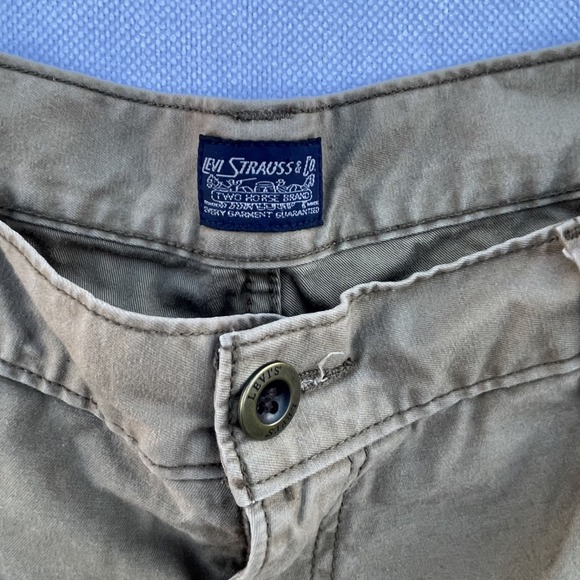 Men's Levi's Black Cargo S40196 Shorts Size 36 kaki Multi Pockets Hiking Grunge - Picture 2 of 14